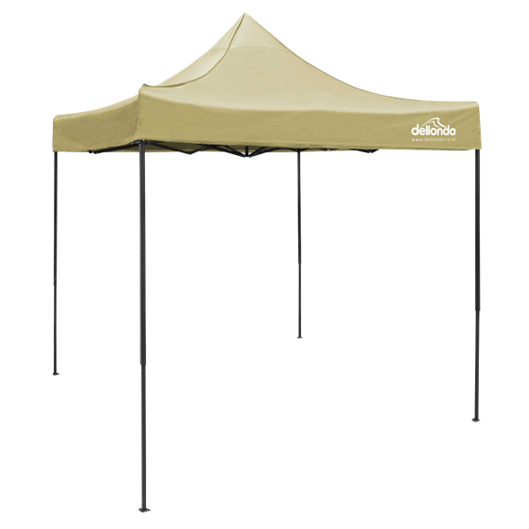 Sealey | Dellonda Premium 2x2m Pop-Up Gazebo, Heavy Duty, PVC Coated, Water Resistant Fabric, Supplied with Carry Bag, Rope, Stakes & Weight Bags - Beige Canopy - DG126