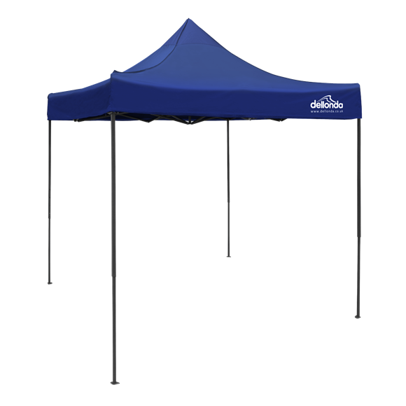 Sealey | Dellonda Premium 2x2m Pop-Up Gazebo, Heavy Duty, PVC Coated, Water Resistant Fabric, Supplied with Carry Bag, Rope, Stakes & Weight Bags - Blue Canopy - DG127