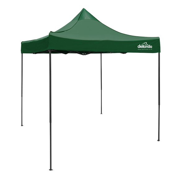 Sealey | Dellonda Premium 2x2m Pop-Up Gazebo, Heavy Duty, PVC Coated, Water Resistant Fabric, Supplied with Carry Bag, Rope, Stakes & Weight Bags - Dark Green Canopy - DG128