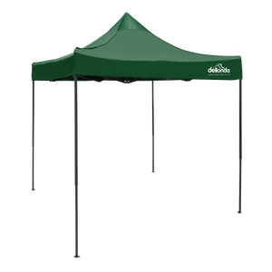 Sealey | Dellonda Premium 2x2m Pop-Up Gazebo, Heavy Duty, PVC Coated, Water Resistant Fabric, Supplied with Carry Bag, Rope, Stakes & Weight Bags - Dark Green Canopy - DG128