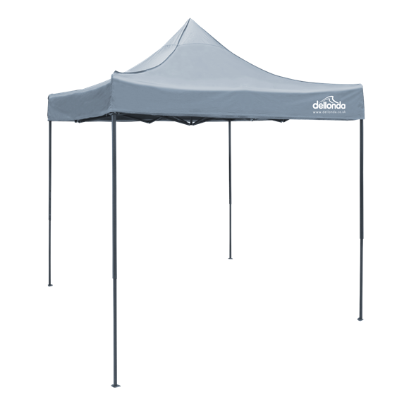 Sealey | Dellonda Premium 2x2m Pop-Up Gazebo, Heavy Duty, PVC Coated, Water Resistant Fabric, Supplied with Carry Bag, Rope, Stakes & Weight Bags - Grey Canopy - DG129