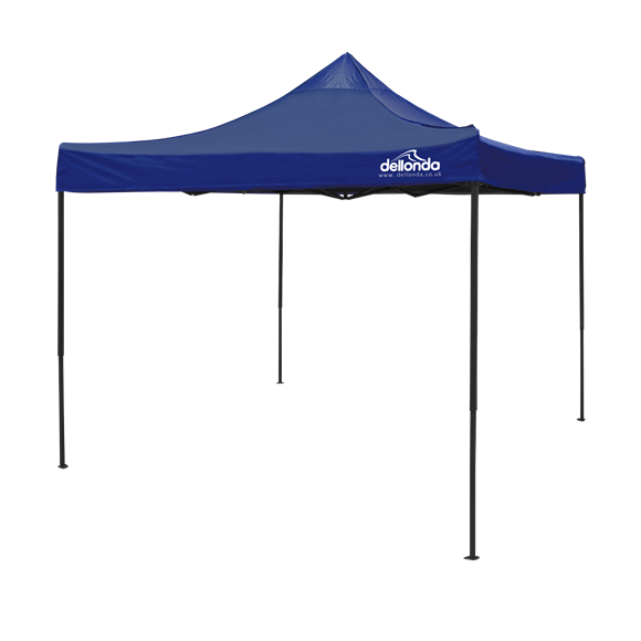 Sealey | Dellonda Premium 3 x 3m Pop-Up Gazebo, PVC Coated, Water Resistant Fabric, Supplied with Carry Bag, Rope, Stakes & Weight Bags - Blue Canopy - DG131