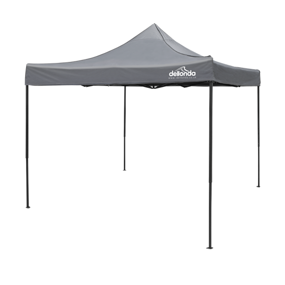 Sealey | Dellonda Premium 3 x 3m Pop-Up Gazebo, PVC Coated, Water Resistant Fabric, Supplied with Carry Bag, Rope, Stakes & Weight Bags - Grey Canopy - DG133