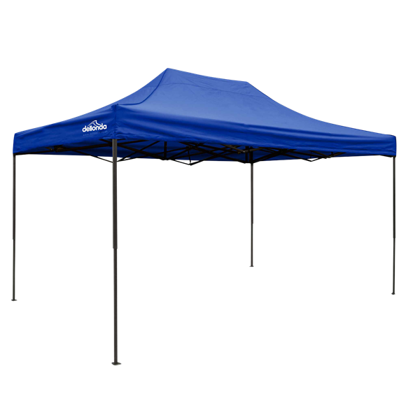 Sealey | Dellonda Premium 3 x 4.5m Pop-Up Gazebo, Heavy Duty, PVC Coated, Water Resistant Fabric, Supplied with Carry Bag, Rope, Stakes & Weight Bags - Blue Canopy - DG135