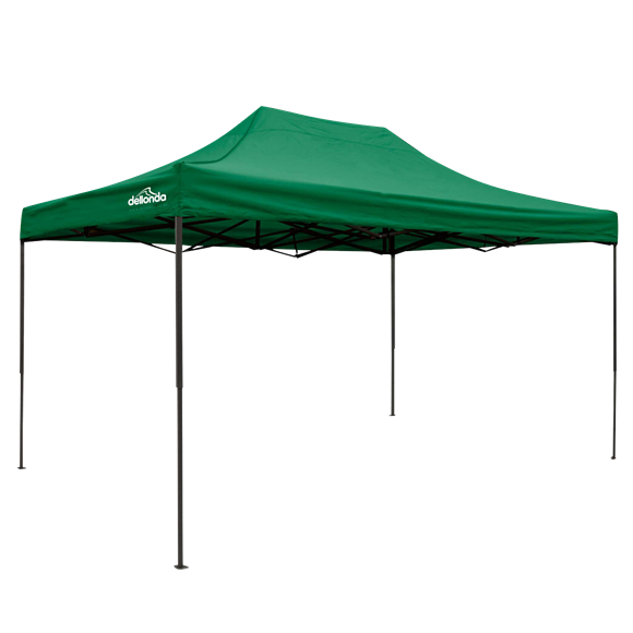 Sealey | Dellonda Premium 3 x 4.5m Pop-Up Gazebo, Heavy Duty, PVC Coated, Water Resistant Fabric, Supplied with Carry Bag, Rope, Stakes & Weight Bags - Dark Green Canopy - DG136