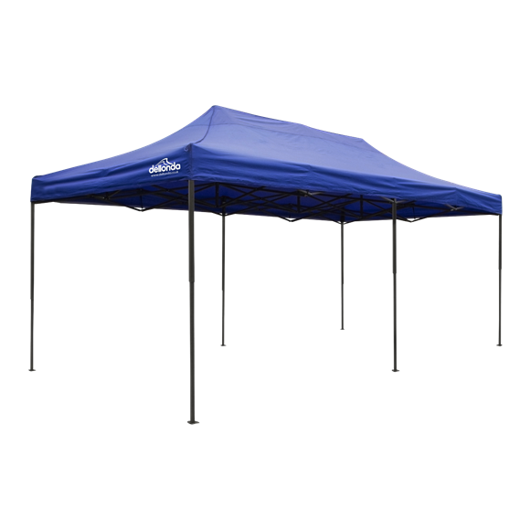 Sealey | Dellonda Premium 3x6m Pop-Up Gazebo, Heavy Duty, PVC Coated, Water Resistant Fabric, Supplied with Carry Bag, Rope, Stakes & Weight Bags - Blue Canopy - DG139