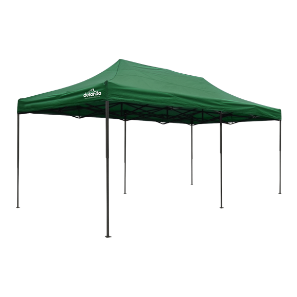 Sealey | Dellonda Premium 3x6m Pop-Up Gazebo, Heavy Duty, PVC Coated, Water Resistant Fabric, Supplied with Carry Bag, Rope, Stakes & Weight Bags - Dark Green Canopy - DG140