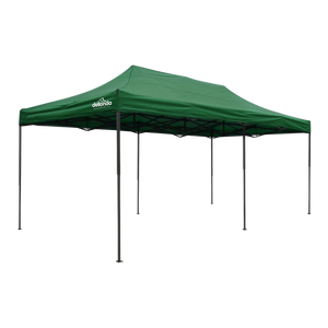 Sealey | Dellonda Premium 3x6m Pop-Up Gazebo, Heavy Duty, PVC Coated, Water Resistant Fabric, Supplied with Carry Bag, Rope, Stakes & Weight Bags - Dark Green Canopy - DG140