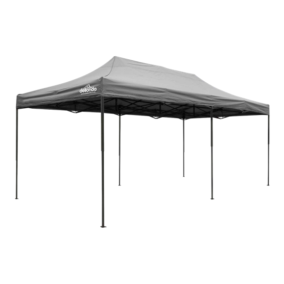 Sealey | Dellonda Premium 3x6m Pop-Up Gazebo, Heavy Duty, PVC Coated, Water Resistant Fabric, Supplied with Carry Bag, Rope, Stakes & Weight Bags - Grey Canopy - DG141