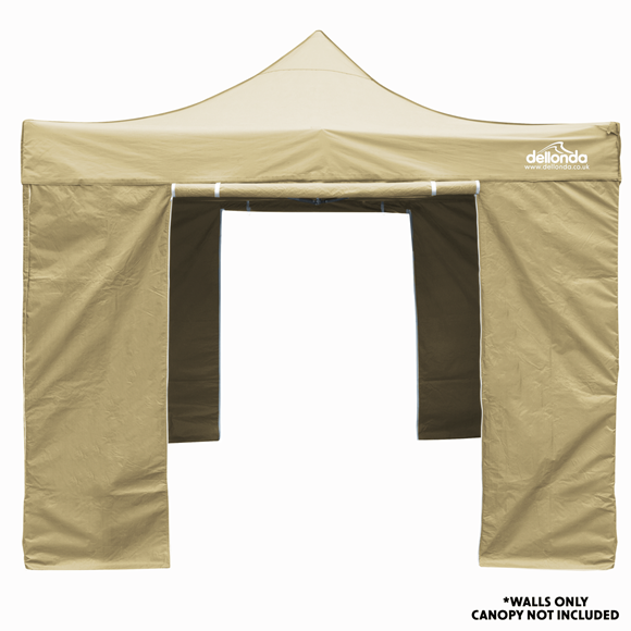 Sealey | Dellonda Premium Side Walls/Doors/Windows for Gazebo/Marquee, Fits 2 x 2m Models - Beige - DG142