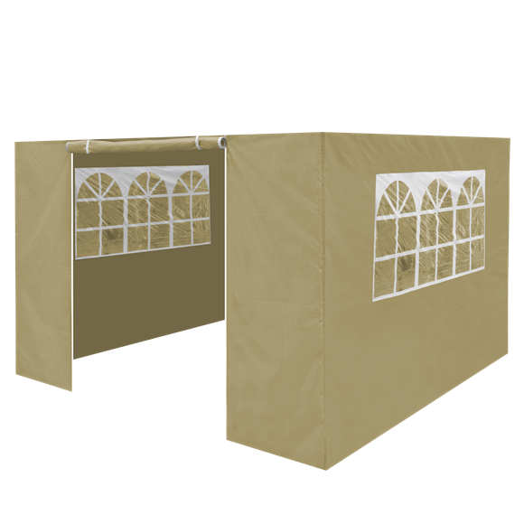 Sealey | Dellonda Premium Side Walls/Doors/Windows for Gazebo/Marquee, Fits 2 x 2m Models - Beige - DG142