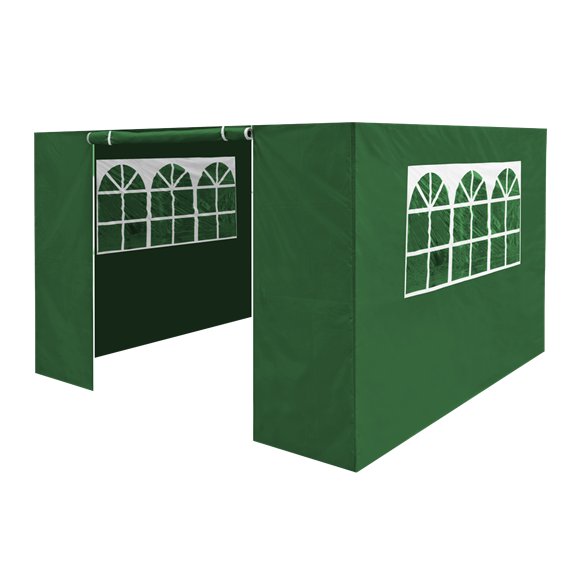 Sealey | Dellonda Premium Side Walls/Doors/Windows for Gazebo/Marquee, Fits 2 x 2m Models - Dark Green - DG144