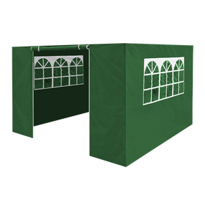 Sealey | Dellonda Premium Side Walls/Doors/Windows for Gazebo/Marquee, Fits 2 x 2m Models - Dark Green - DG144