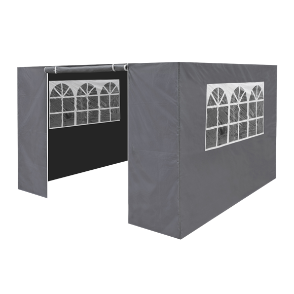 Sealey | Dellonda Premium Side Walls/Doors/Windows for Gazebo/Marquee, Fits 2 x 2m Models - Grey - DG145