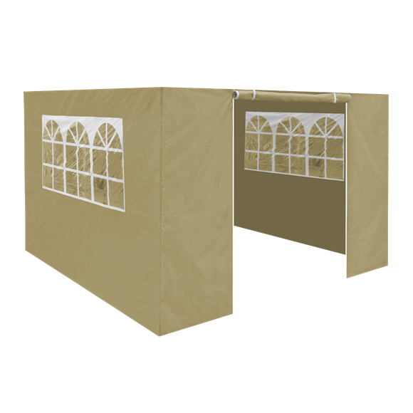 Sealey | Dellonda Premium Gazebo/Marquee Side Walls/Doors/Windows, Fits 3 x 3m Models - Beige - DG146