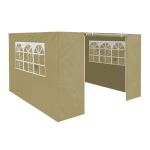 Sealey | Dellonda Premium Gazebo/Marquee Side Walls/Doors/Windows, Fits 3 x 3m Models - Beige - DG146