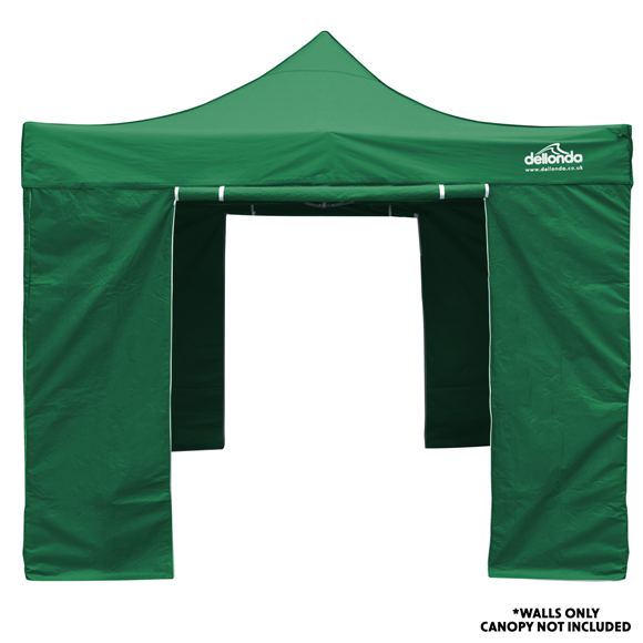 Sealey | Dellonda Premium Gazebo/Marquee Side Walls/Doors/Windows, Fits 3 x 3m Models - Dark Green - DG148