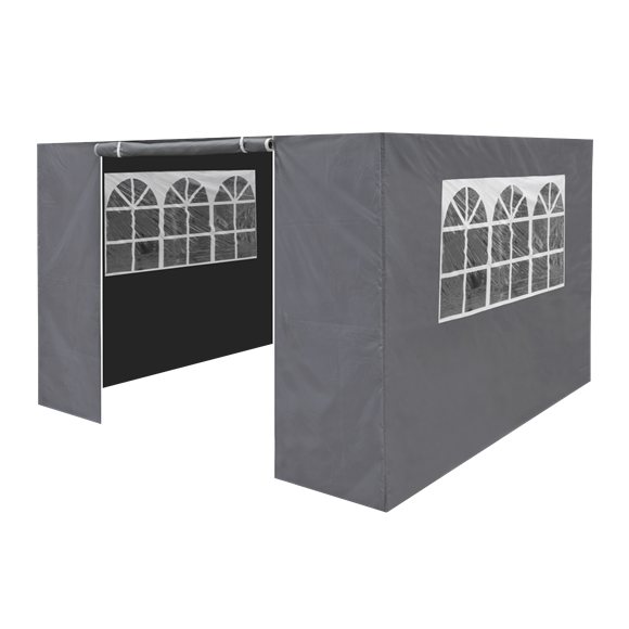 Sealey | Dellonda Premium Gazebo/Marquee Side Walls/Doors/Windows, Fits 3 x 3m Models - Grey - DG149