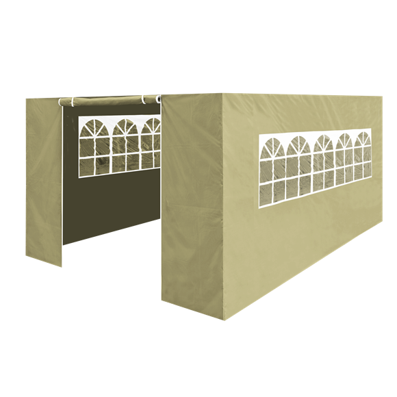 Sealey | Dellonda Premium Side Walls/Doors/Windows for Gazebo/Marquee, Fits 3 x 4.5m Models - Beige - DG150