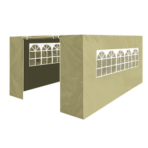 Sealey | Dellonda Premium Side Walls/Doors/Windows for Gazebo/Marquee, Fits 3 x 4.5m Models - Beige - DG150