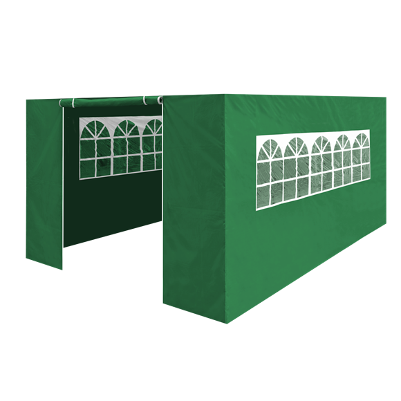 Sealey | Dellonda Premium Side Walls/Doors/Windows for Gazebo/Marquee, Fits 3 x 4.5m Models - Dark Green - DG152