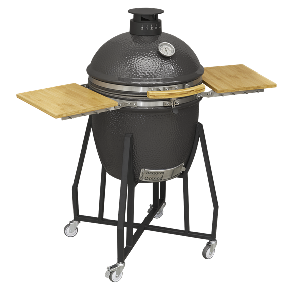 Sealey | Dellonda Deluxe 22"(56cm) Ceramic Kamado Style BBQ with Wheeled Stand - DG159