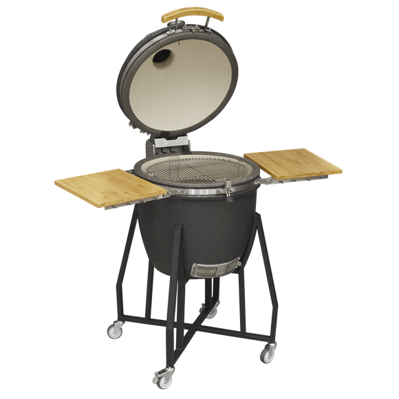 Sealey | Dellonda Deluxe 22"(56cm) Ceramic Kamado Style BBQ with Wheeled Stand - DG159