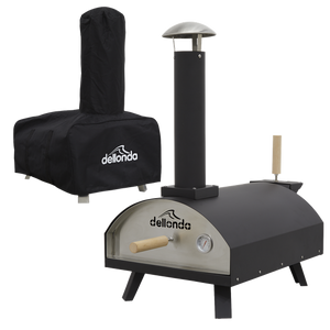 Sealey | Dellonda Wood-Fired Pizza Oven, Pizza Peel & Cover 14" - Black - DG218