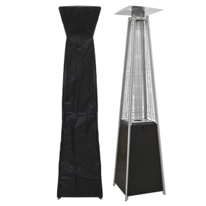 Sealey | Dellonda Pyramid Gas Patio Heater 13kW for Commercial & Domestic Use, Supplied with Cover, Black - DG224