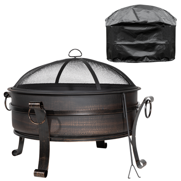 Sealey Dellonda 30" Deluxe 2 1 Outdoor Fire Pit & Coffee Table, DG237