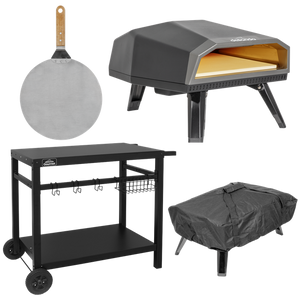 Sealey | Dellonda Gas Pizza Oven with Water-Resistant Cover/Carry Bag, 12" Pizza Peel & Plancha Trolley - DG262