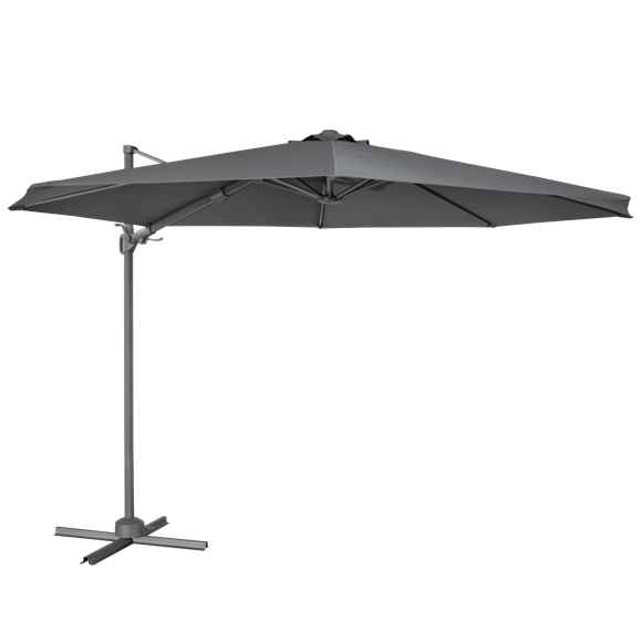 Sealey | Dellonda Cantilever Parasol with 360° Rotation, Tilt & Cover 3m - Grey - DG267