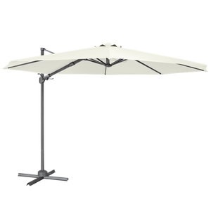 Sealey | Dellonda Cantilever Parasol with 360° Rotation, Tilt & Cover 3m - Cream - DG268