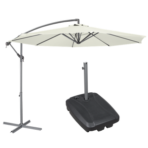 Sealey | Dellonda Banana Parasol with Cover & Base 3m - Cream - DG271