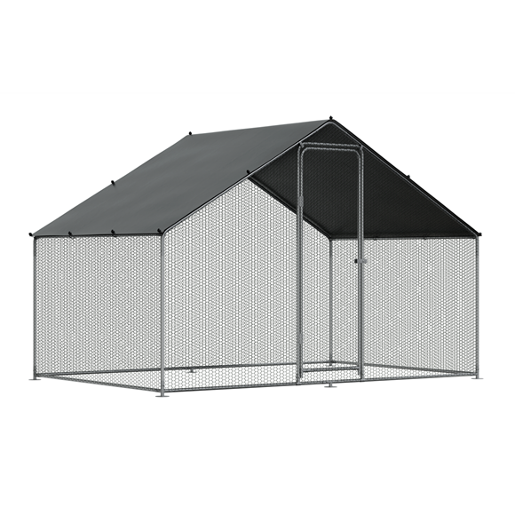 Sealey | Dellonda Walk-In Galvanized Steel Chicken Run with Roof Cover & PVC Coated Chicken Wire 3 x 2 x 2m - DG278