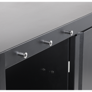 Dellonda BBQ/Plancha Workstation Trolley with Cupboard, Extension Table & Utensil Hooks, Black - SE-DG282