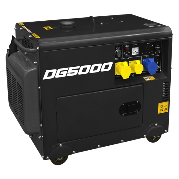 Sealey | 5000W Generator 4-Stroke Engine 110/230V - DG5000