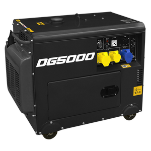 Sealey | 5000W Generator 4-Stroke Engine 110/230V - DG5000