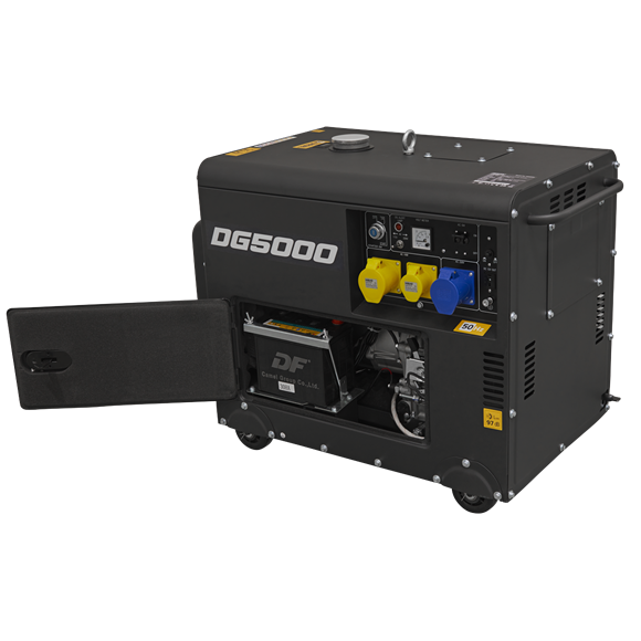 Sealey | 5000W Generator 4-Stroke Engine 110/230V - DG5000