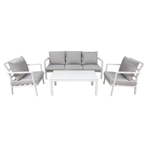 Sealey | Dellonda Kyoto Aluminium Outdoor Sofa & Coffee Table Set 4pc - DG52