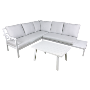 Sealey | Dellonda Kyoto Aluminium Outdoor Corner Sofa & Coffee Table Set 3pc - DG53