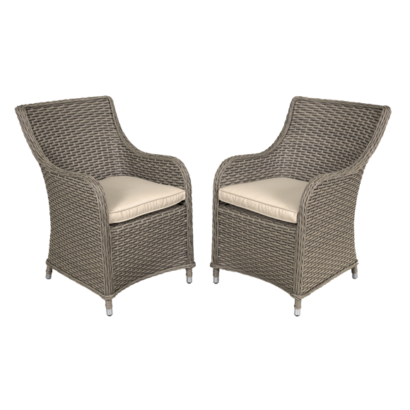 Sealey | Dellonda Chester Rattan Wicker Outdoor Garden Dining Chairs 2pc - DG64