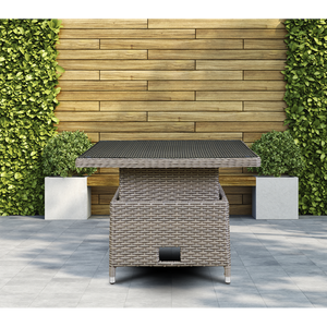 Sealey | Dellonda Chester Rattan Wicker Adjustable-Height Outdoor Dining Table - DG73