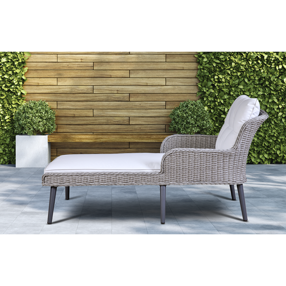 Sealey Dellonda Buxton Rattan Wicker Outdoor Sun Lounger DG74