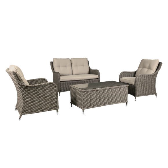 Sealey | Dellonda Chester Rattan Wicker Outdoor Lounge Set 4pc - DG87