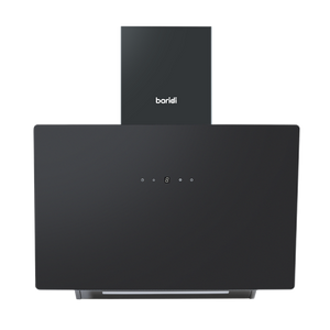 Baridi Angled Chimney Cooker Hood with Touch Controls & Carbon Filters 60cm - Black Glass - SE-DH105