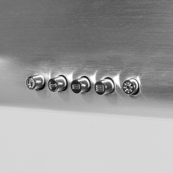 Baridi Visor Cooker Hood Extractor Fan 60cm - Stainless Steel - SE-DH108
