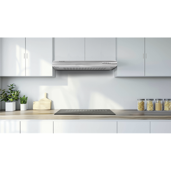 Baridi Visor Cooker Hood Extractor Fan 60cm - Stainless Steel - SE-DH108
