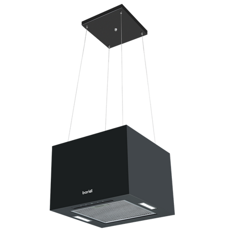 Baridi Square Island Cooker Hood 40cm - Black - SE-DH109