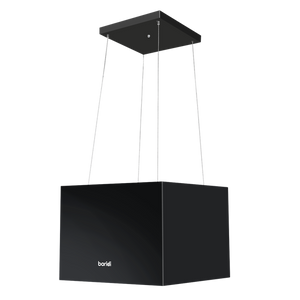 Baridi Square Island Cooker Hood 40cm - Black - SE-DH109